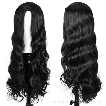 Long Ombre Wavy Wig for balck wome fibe video women real looking deep wave grey top high quality wig synthetic hair braided wigs